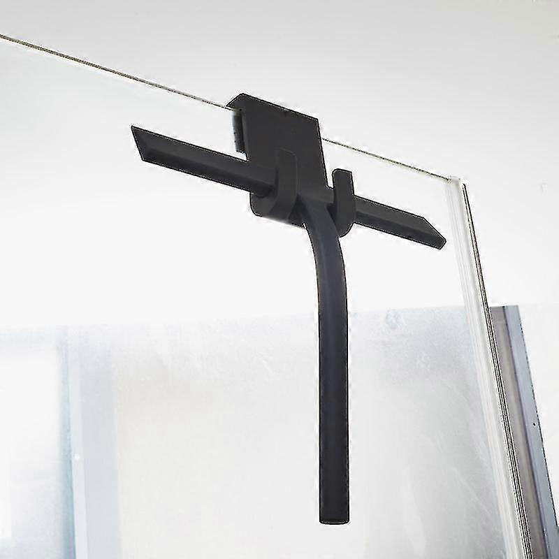 Bath Scraper Silicone Shower Scraper Window Scraper With For Shower(1pcs, Black)