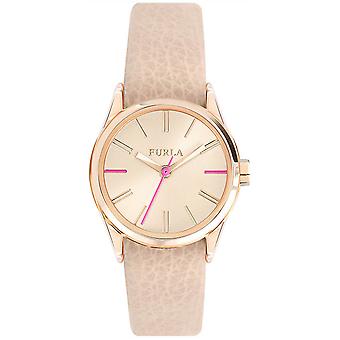 Furla eva Quartz Analog Woman Watch with R4251101510 Cowskin Bracelet