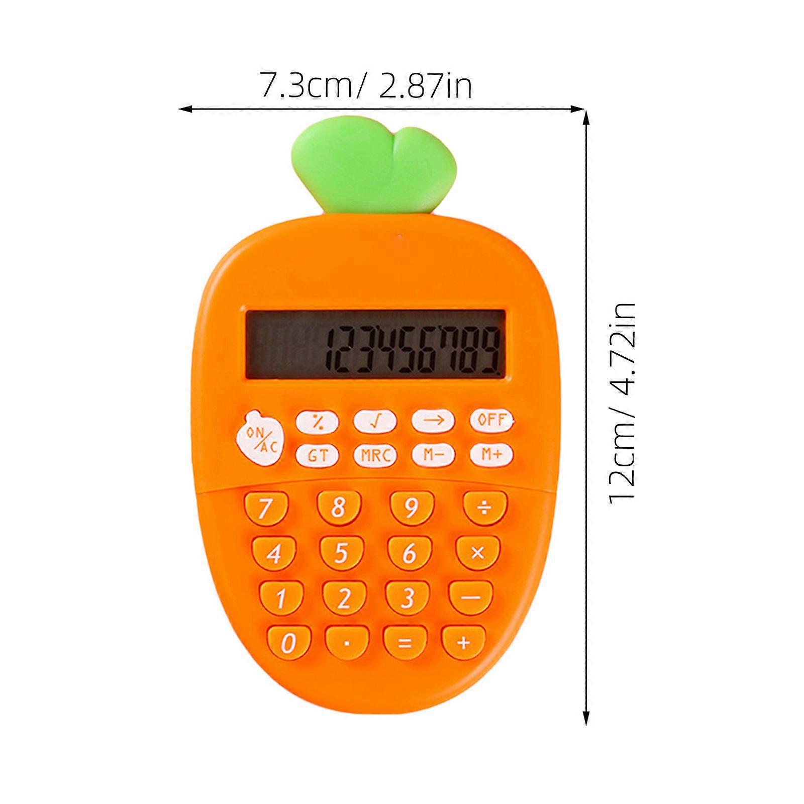Calculatrice électronique en forme de carotte pour calculs, usage portable au bureau