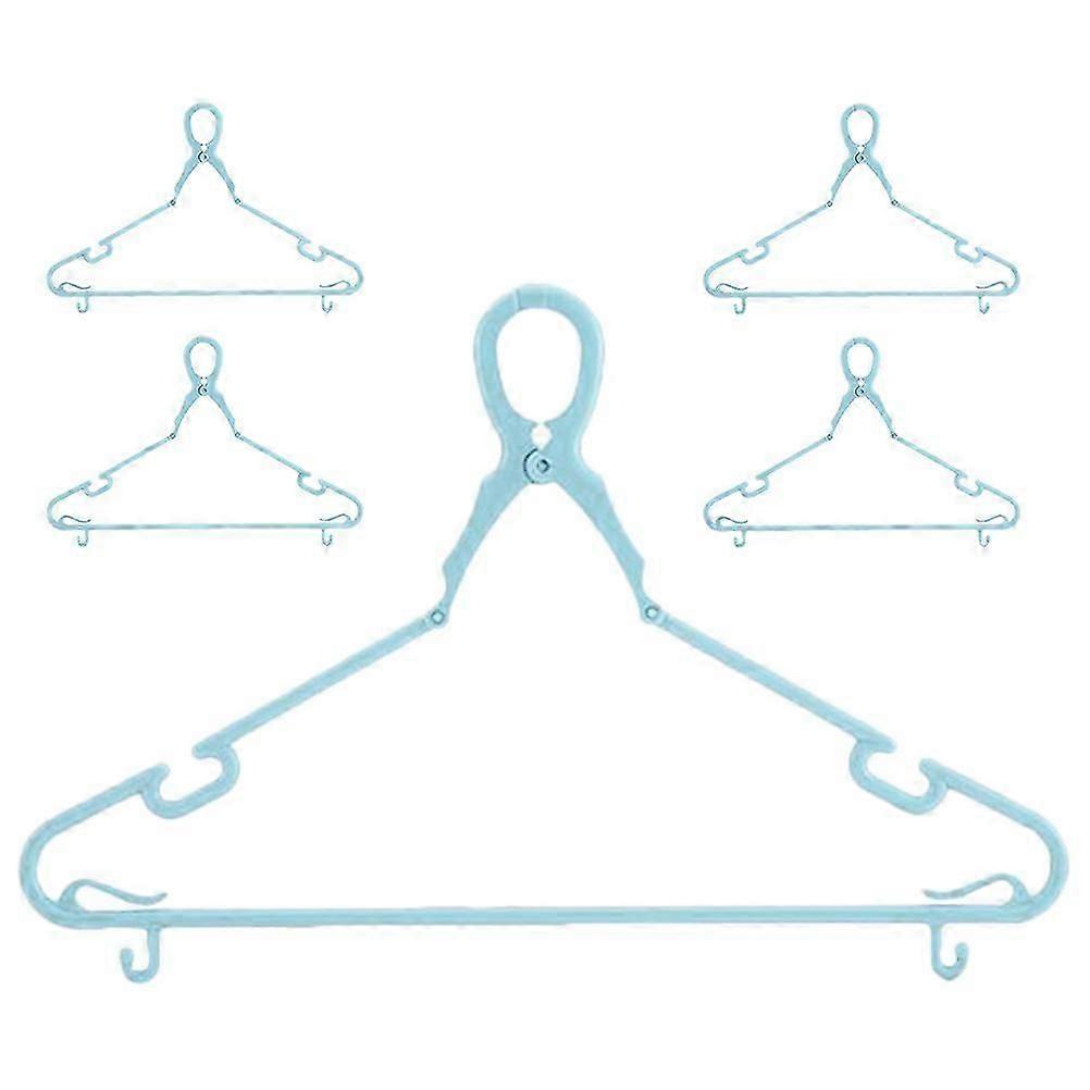 Laundry Windproof Hangers Heavy-Duty Plastic Multi-Function Clothes 5Pcs Set