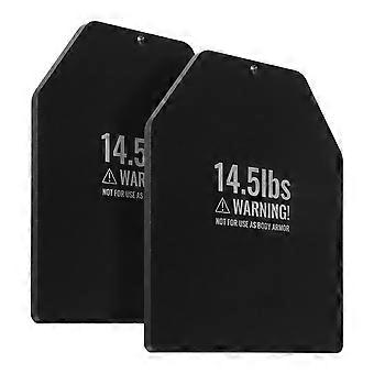 Gewichtsplaten voor gewichtsvesten, sets van 14,5 pond (ongeveer 6,5 kg), stalen gewichtsplaten, ergonomische vormgeving voor optimale pasvorm, geschikt voor WOD's (Workout of the Day), extra gewicht voor gewichtsvesten.