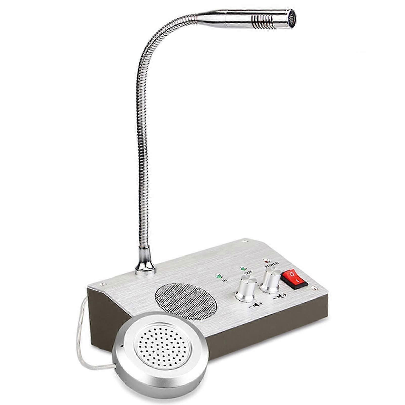 Window Intercom System with Clear TwoWay Communication and Secure Barrier for Business Counters-af