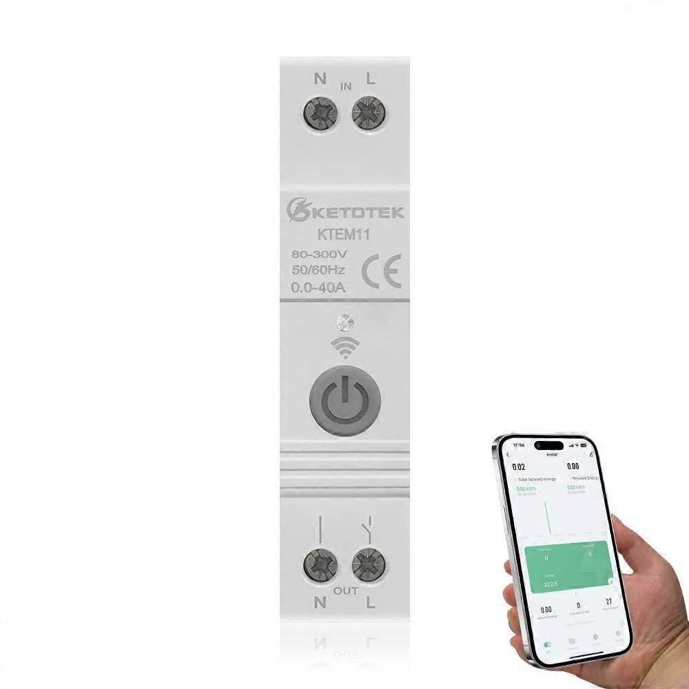 Smart bidirectionele stroommeter DIN-rail digitale energiemeter met wifi en timer