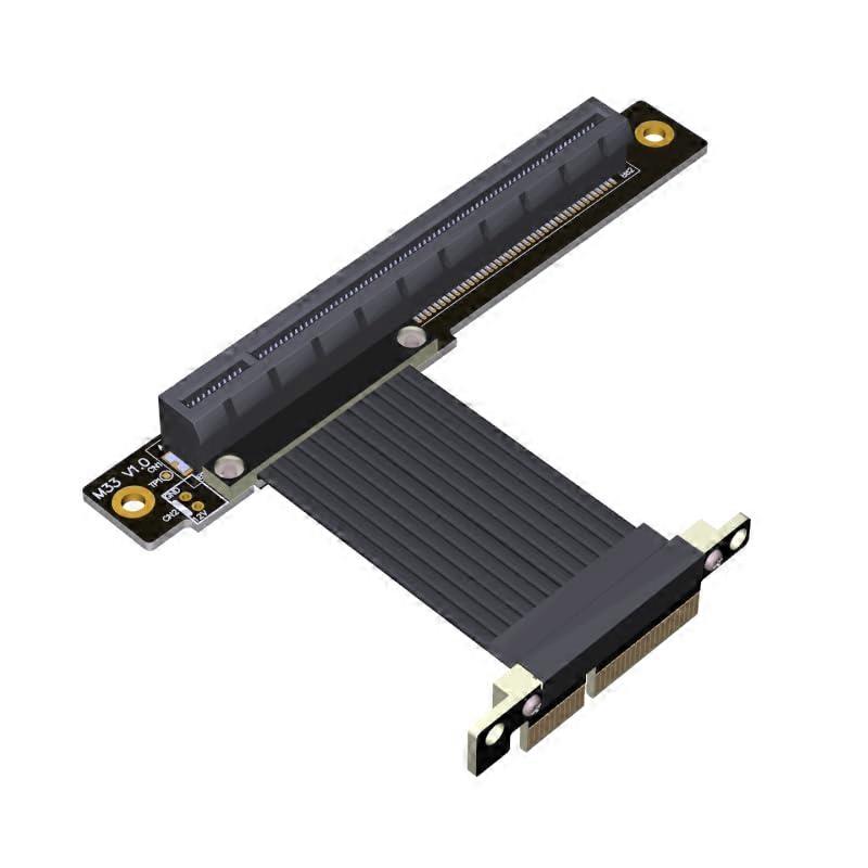 PCIe 4.0 x4 to x16 Riser Cable, Speed Flexible GPU Extension for Small Form Factor PC 5cm
