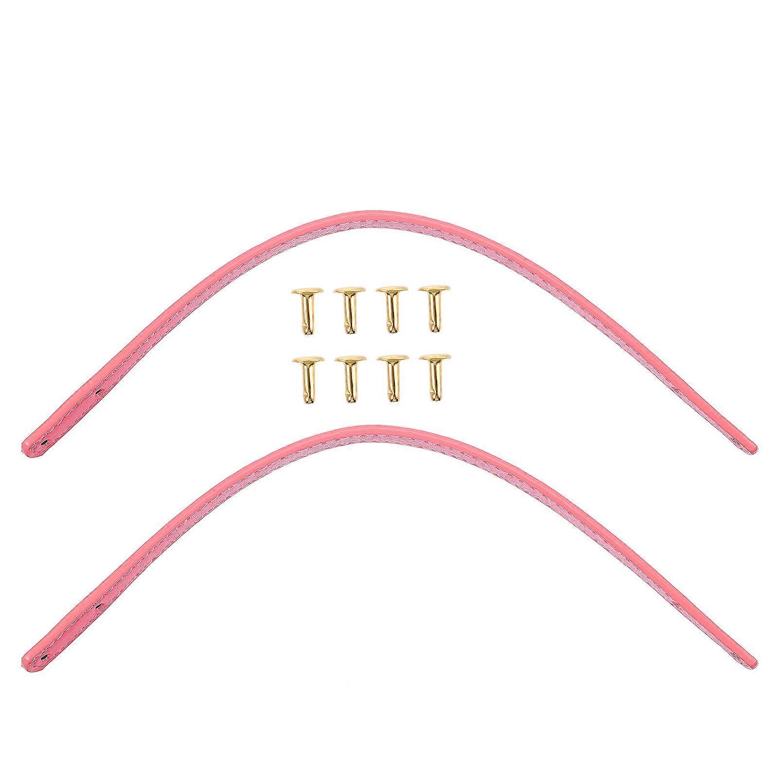 PU Handbag Strap compatible with Bag Use Replacement 1Pair Pink Handles