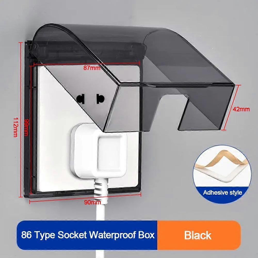 Wall-mounted Switch Protective Cover Self-Adhesive 86 Type Protection Socket Plastic Socket Waterproof Box Wall