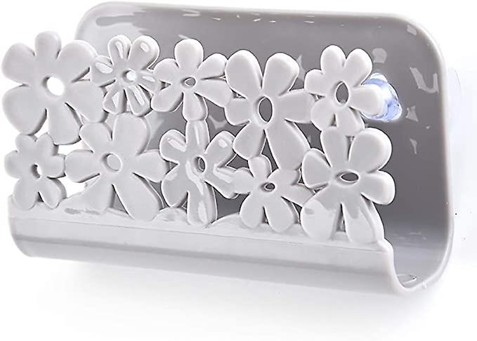 Suction Cup Sponge Holder Adhesive Sponge Holder for Kitchen Sink Gray