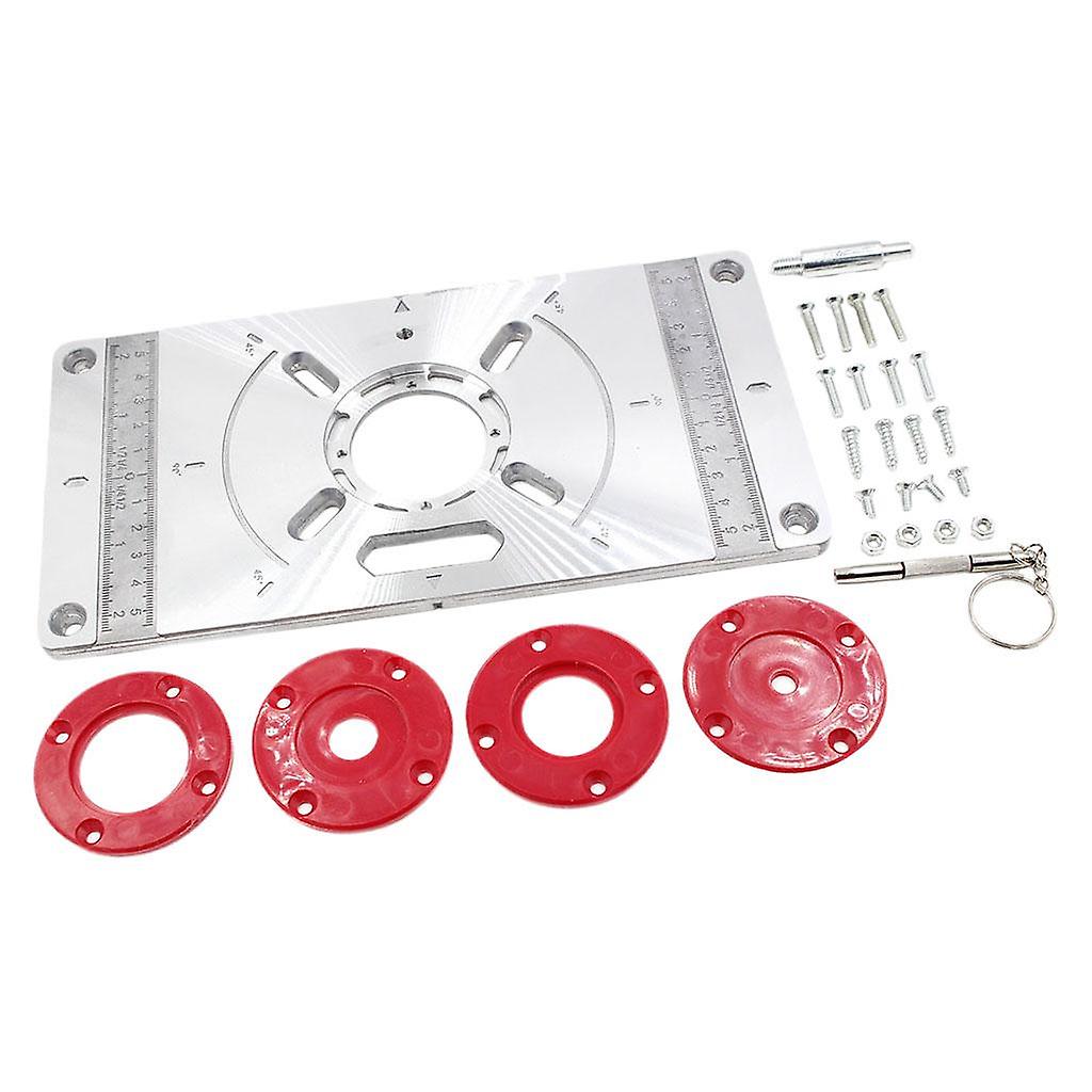 Router Table Insert Plate Trimmer Screws Trimming Machine for Woodworking Red