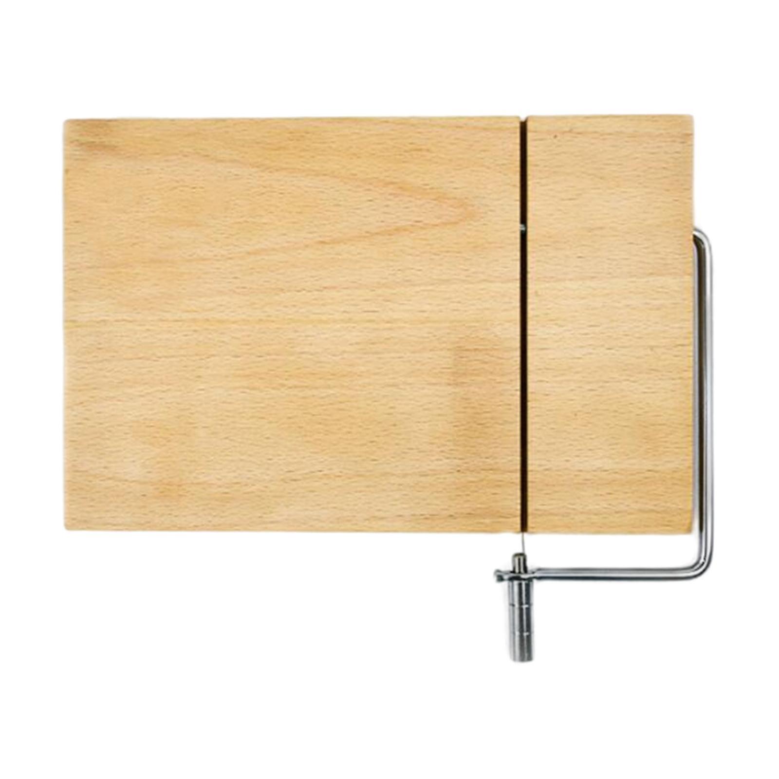 Butter Cutter Multifunctional Appliance Block Cheese Slicer Board for Meats Beech