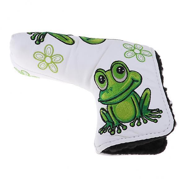 2xGolf Putter Cover Frog Pattern Blade Center Putter PU Head Protector