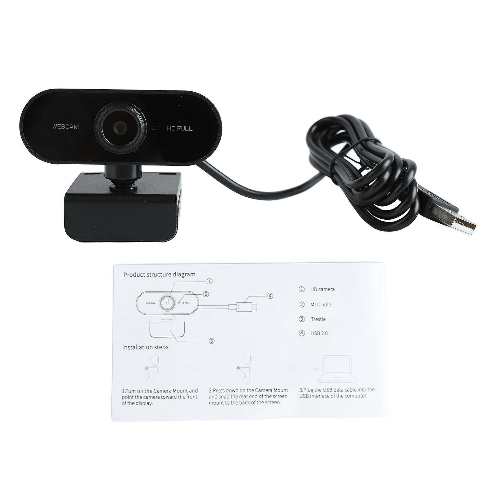 Computer Camera HD 1080P Built in Microphone Auto Focus USB Computer Web Camera Webcam for Recording Conferencing