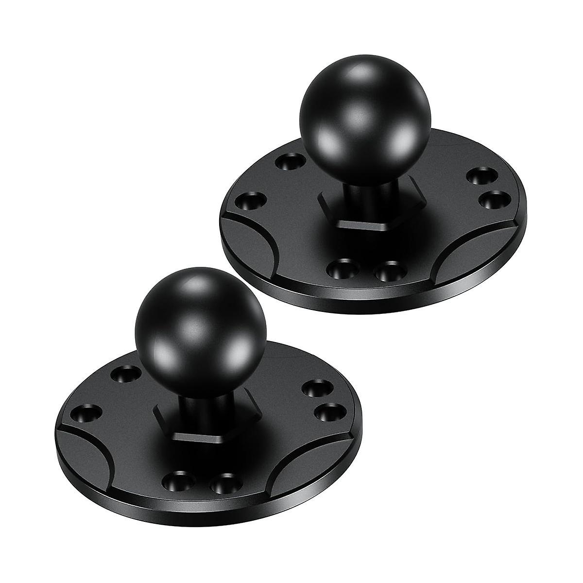 1Inch Ball Mount Base with Aluminum Alloy AMPS Hole Round Plate & 1Inch TPU Ball Adapter for RAM