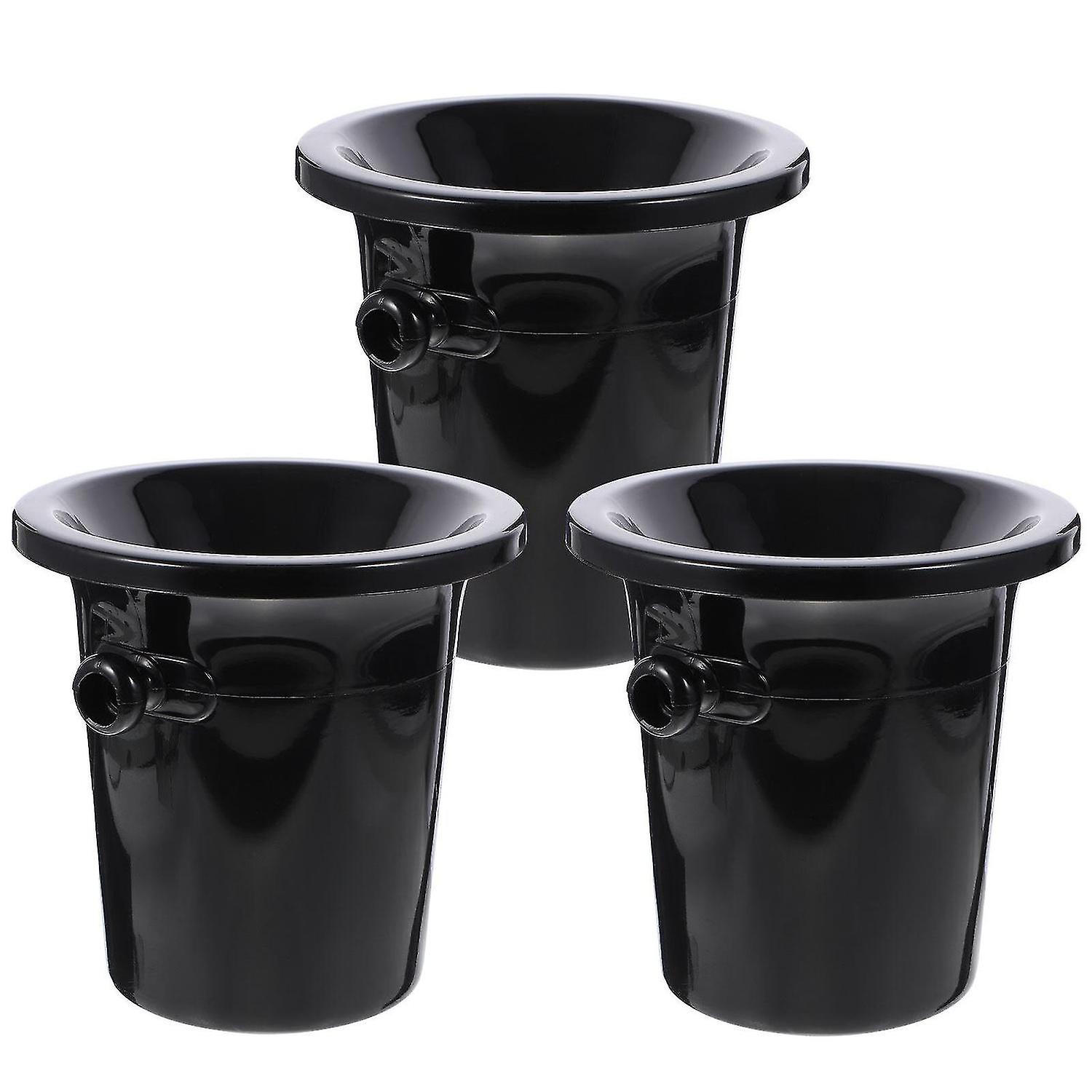 3pcs Creative Wine Tasting Spittoons Wine Spittoons Wine Dump Buckets (black)
