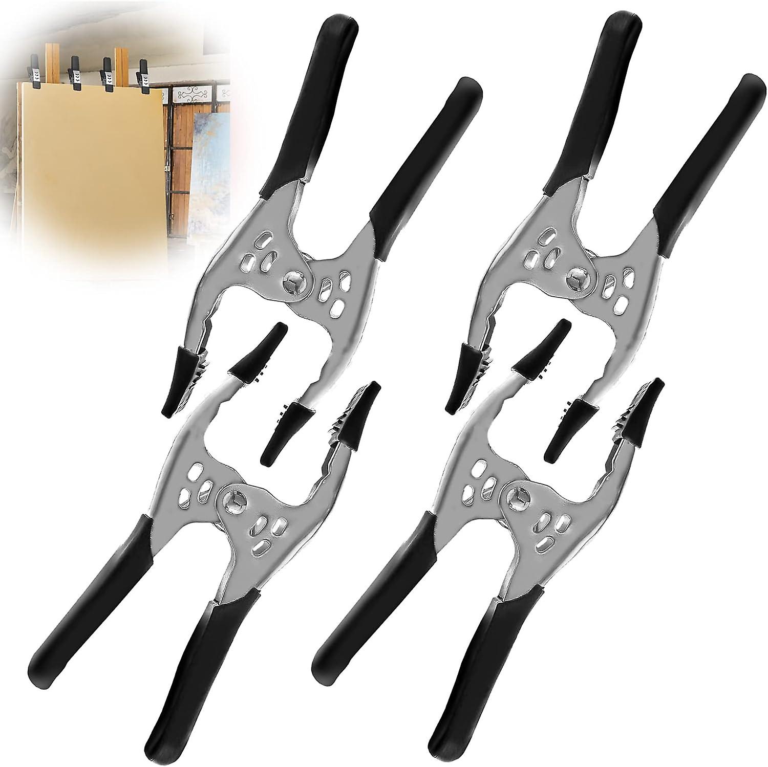 4 Pieces Plastic Spring Clamp Set Clamping Clamp Background Photo Studio Photography Canvas Creation Or Home Useopening Up To 77mm Ternel