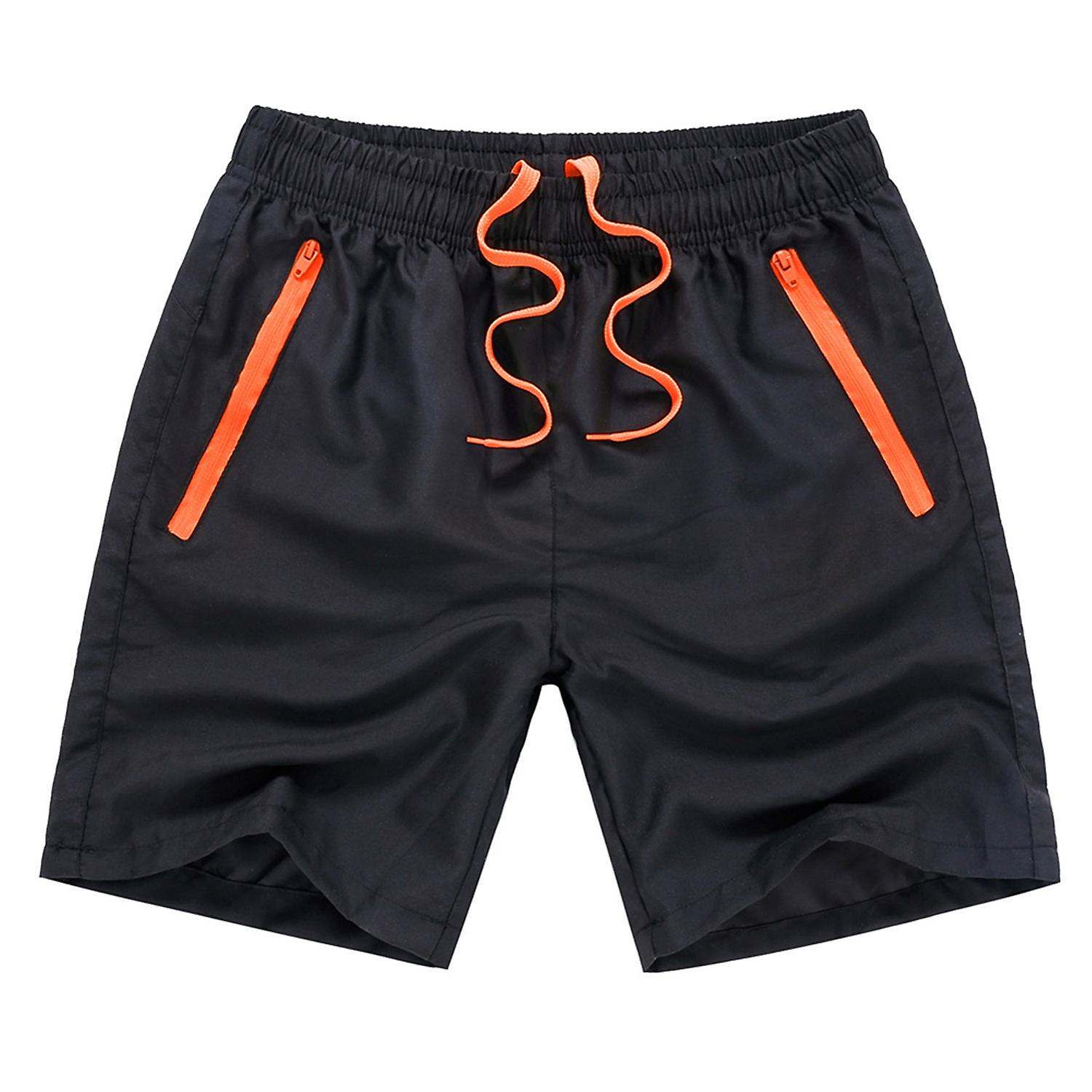 Summer Men Shorts Sport Elastic Pocket Drawstring Beach Swim Trunks