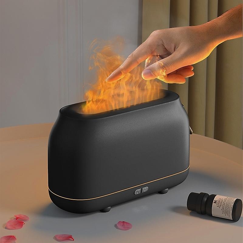 Simulation Flame Humidifier Light, Color: Gray Gray