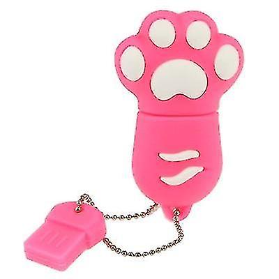 Computer Accessory Sets 4gb Bear's Paw Shaped Silicone Usb 2.0 Flash Disk With Anti Dust Cup Red Plum