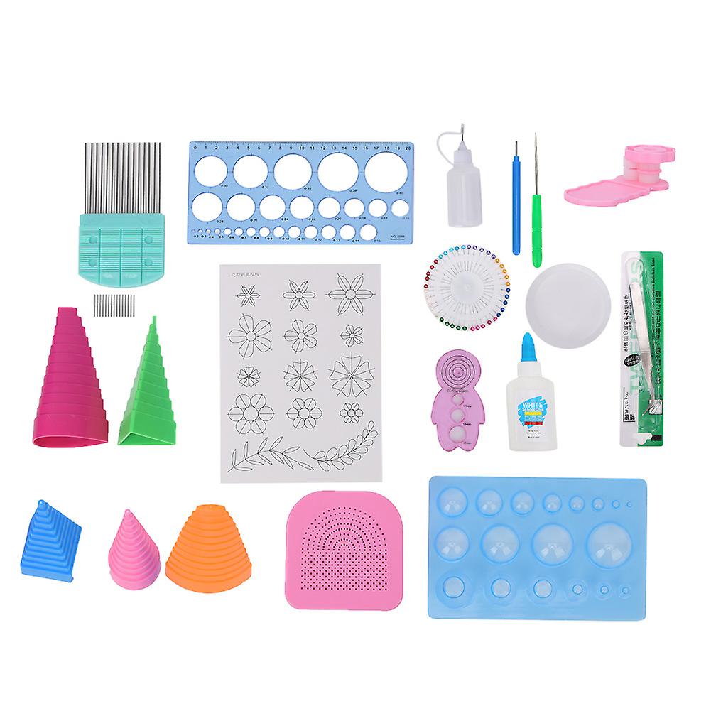20pcs Paper Quilling Tool Complete Set Electric Quilling Pen Crimper Border DIY Paper Craft