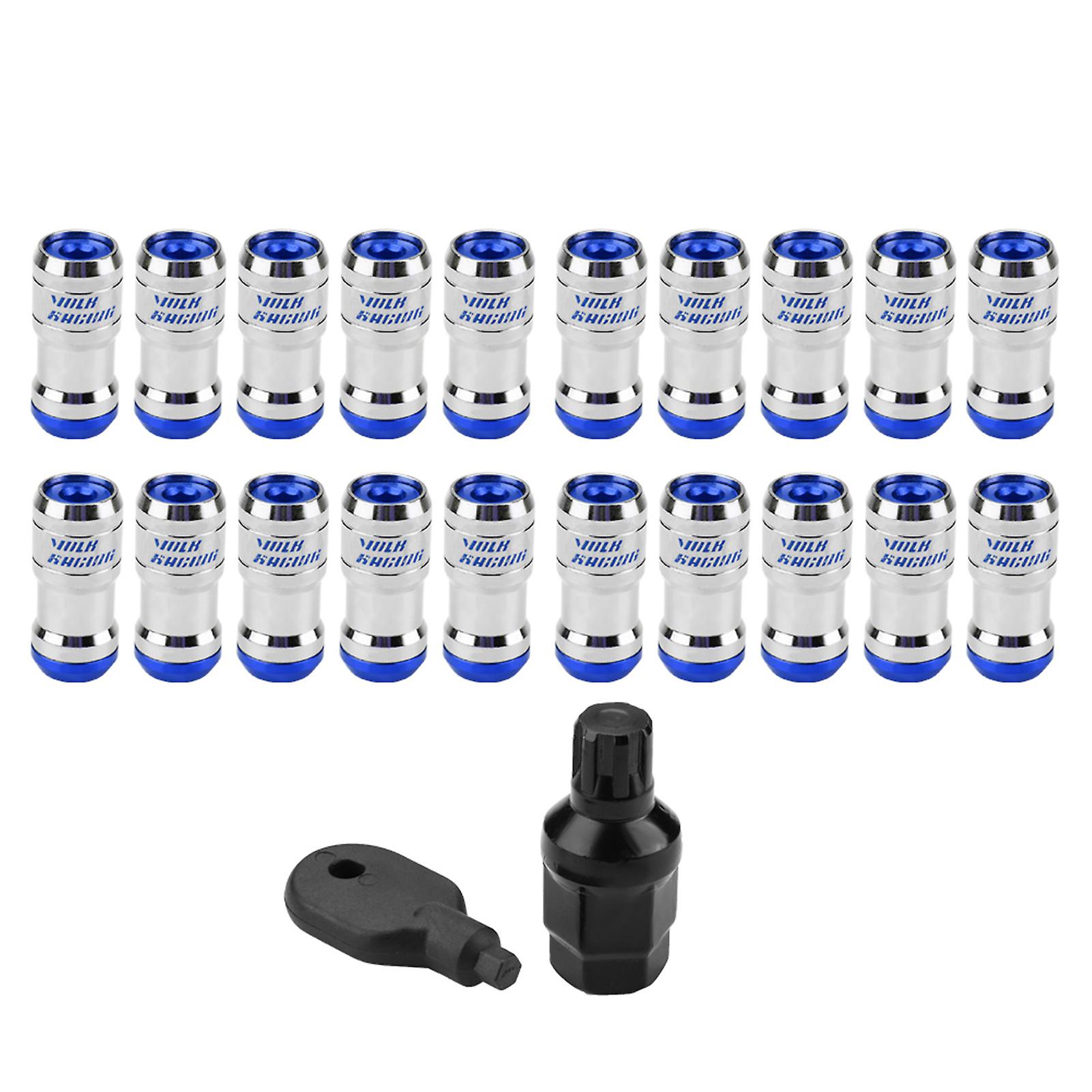 M12 x P1.5 Racing Wheel Nuts for Most Aftermarket Wheels (Blue)