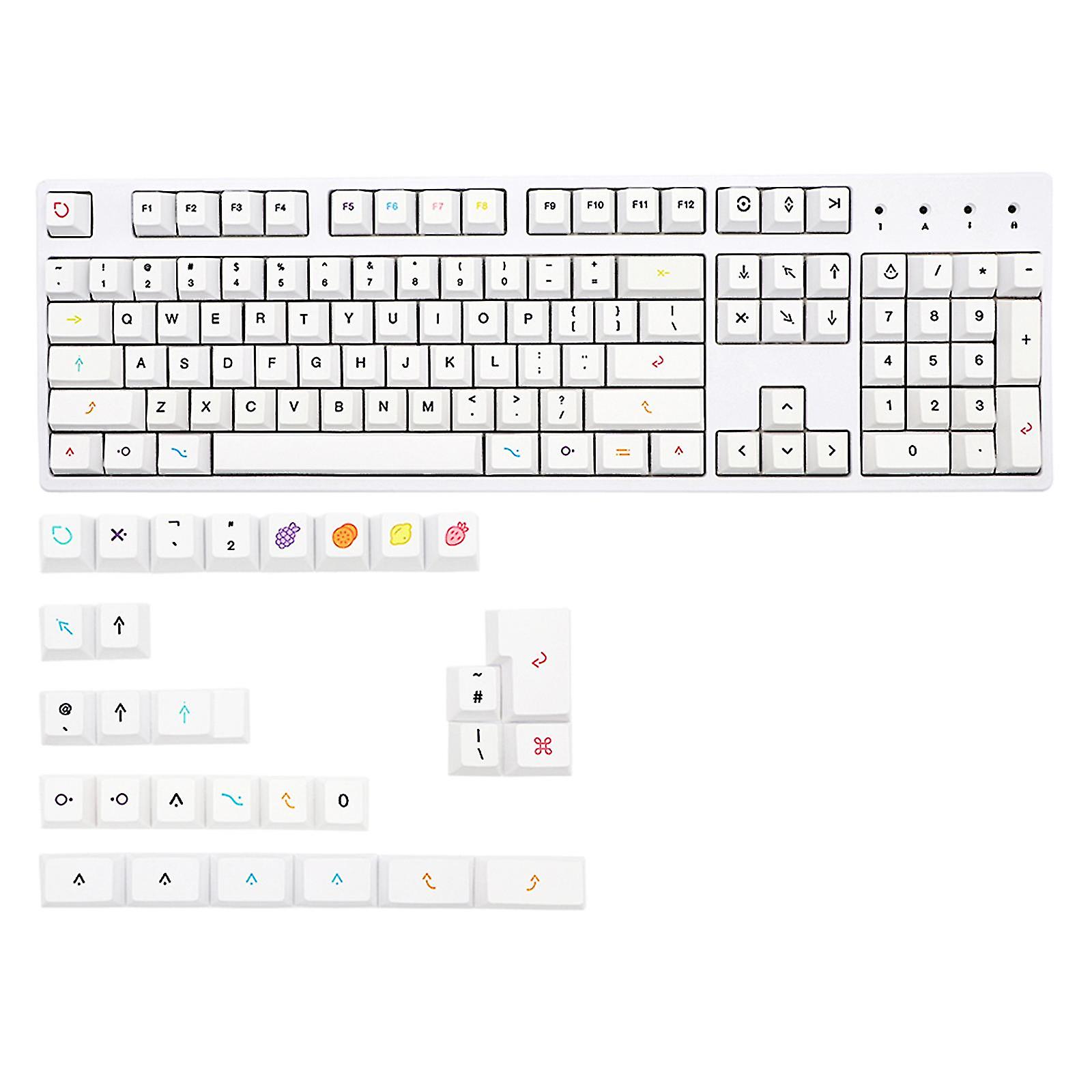 133 Custom Fruit Theme Keycaps Cherry Profile Suitable For Cherry Mx Switches