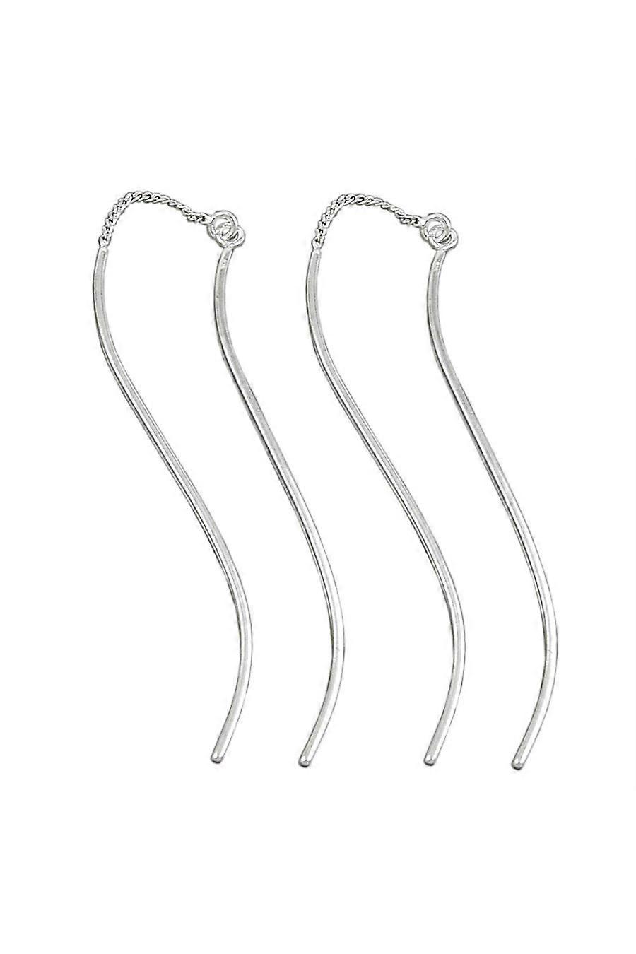 Earrings Double Wave Silver 925 - Gl90054