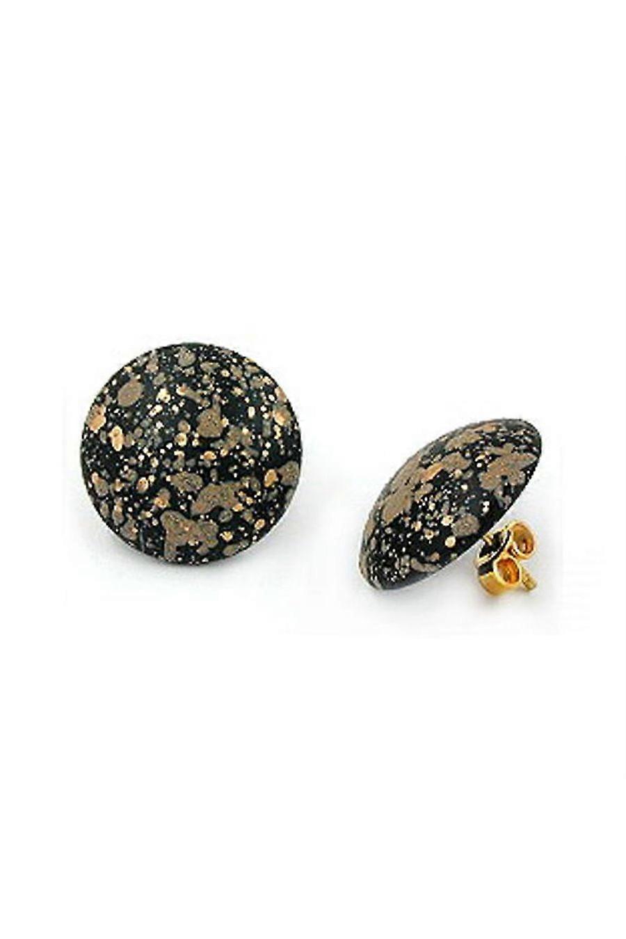 Earring Clip-on Brown-gold Spotted - Gl02165