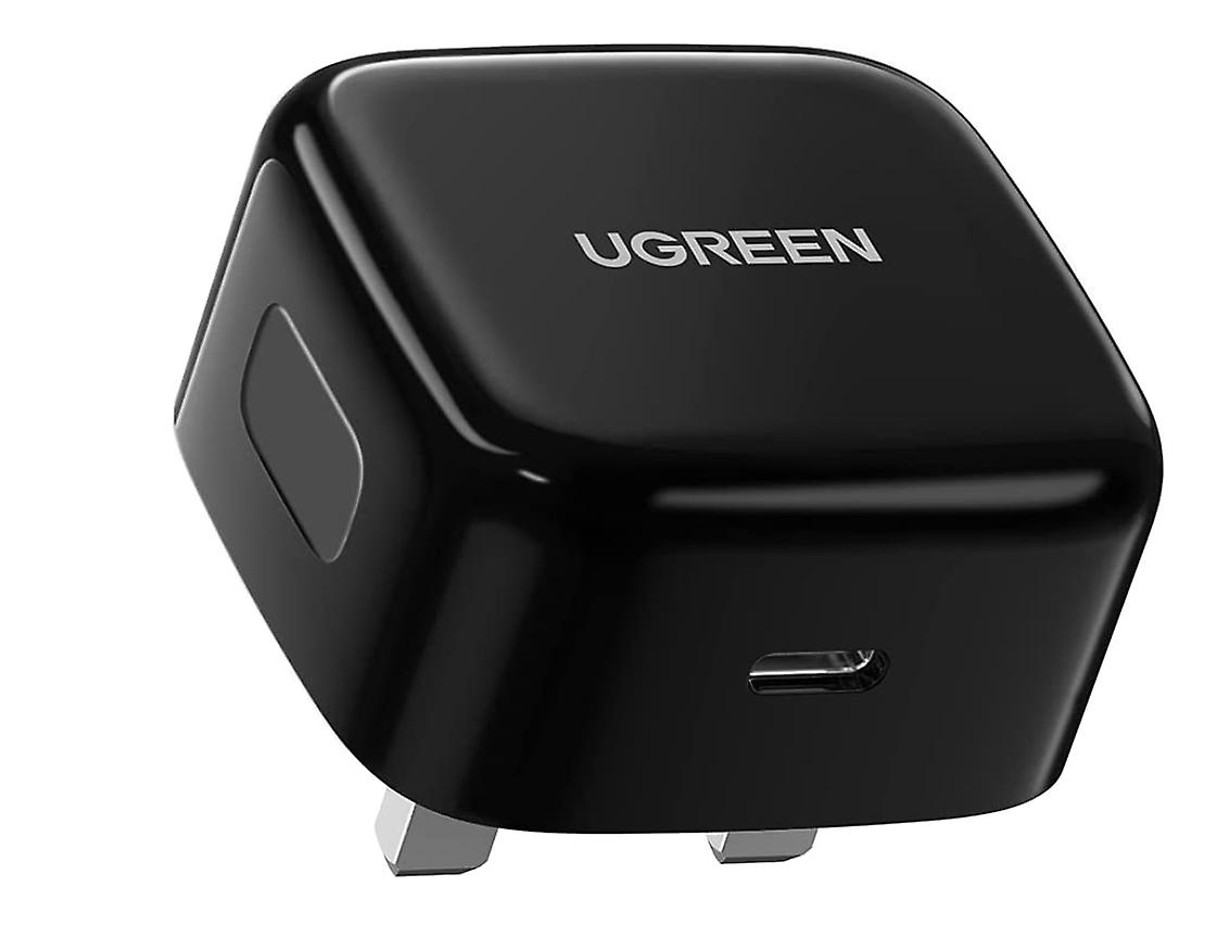 Ugreen Wall Plug With Fast Charging Usb-c Pd Port 20 Watts - Uk Black