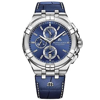 Maurice Lacroix Men's Blue Aikon Chrono Watch Ai1018-ss001-430-1