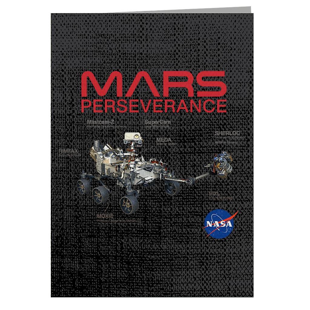 NASA Mars Perseverance Labelled Greeting Card