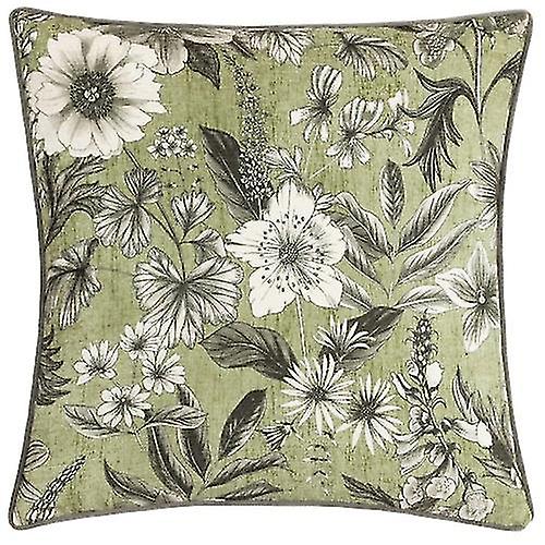 Wylder Harlington Botany Piped Velvet Floral Cushion Cover