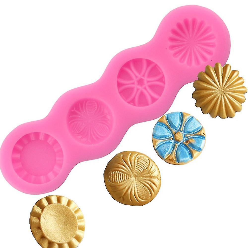 4-hole Jewel Button Shaped Silicone Mold