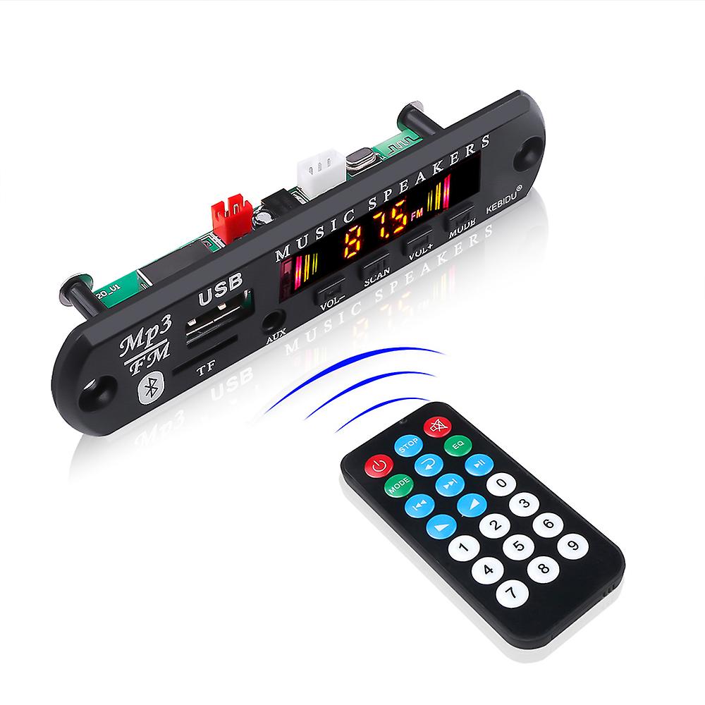 Wireless Bluetooth 5.0 9v-12v Mp3 Wma Decoder Board Car Audio Usb Tf Fm Radio Module Color Screen Mp3 Player With Remote Control