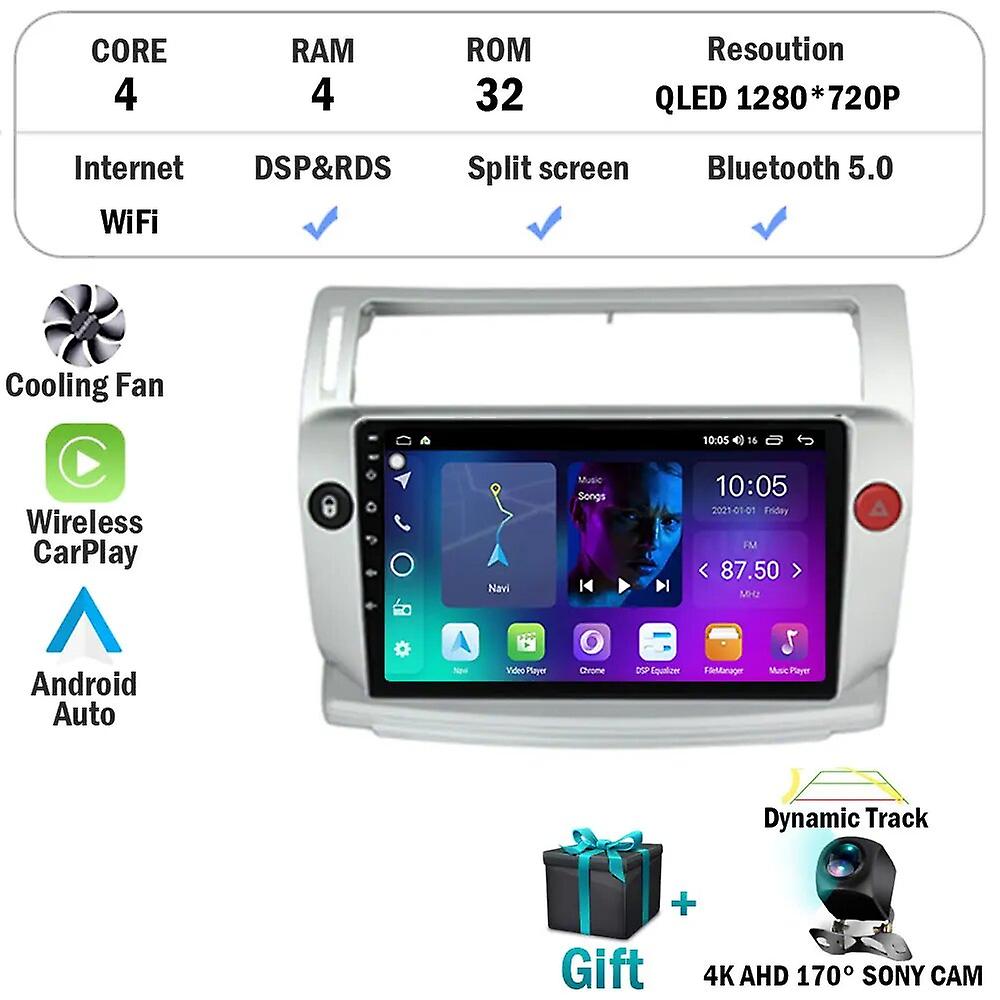 Android 13 For Citroen C4 C-triomphe Quatre 2004-2014 Car Radio Multimedia Video Carplay 2din Dvd Head Unit Stereo Speaker Audio