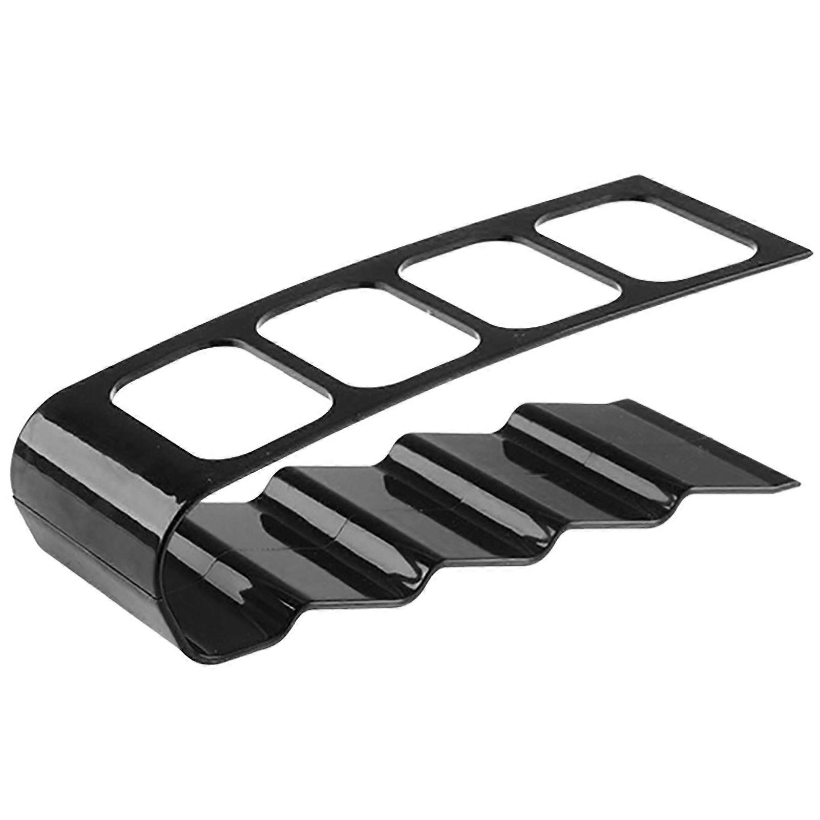 Remote Control Holder With 4 Compartments Plastic Easily Accessible Tv Remote Caddy For Media Accessories Black