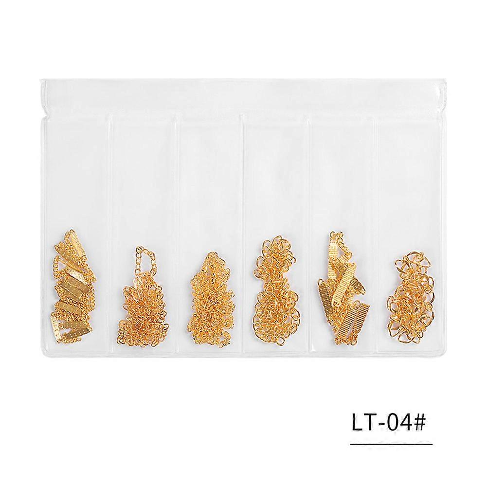 カラフルなネイルアートデコレーション合金チェーンタッセルパンクスタイルDIYマニキュアチェーン(04)