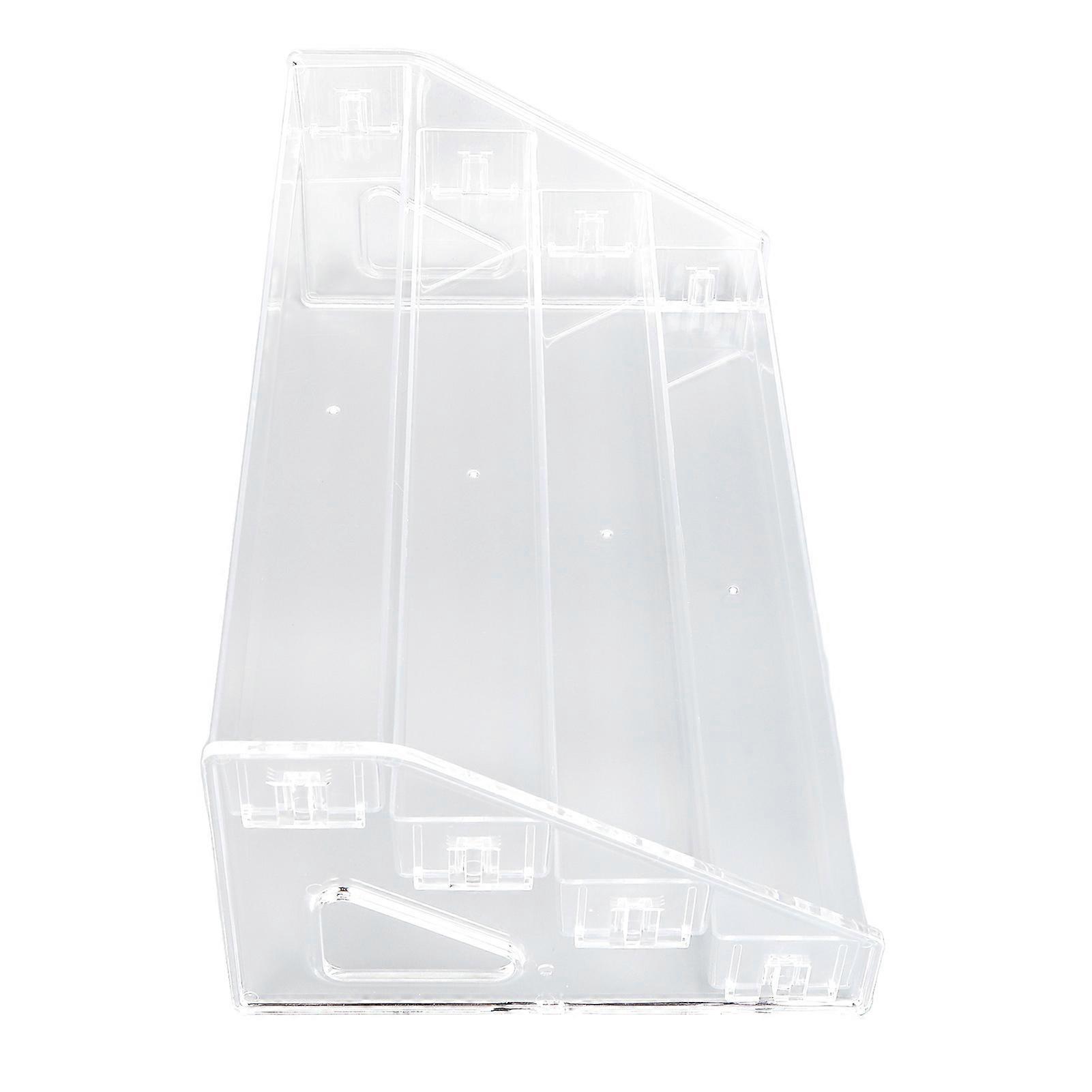 4 Tiers Clear Cosmetic Storage Rack Large Capacity 4 Layers Transparent Makeup Display Tray