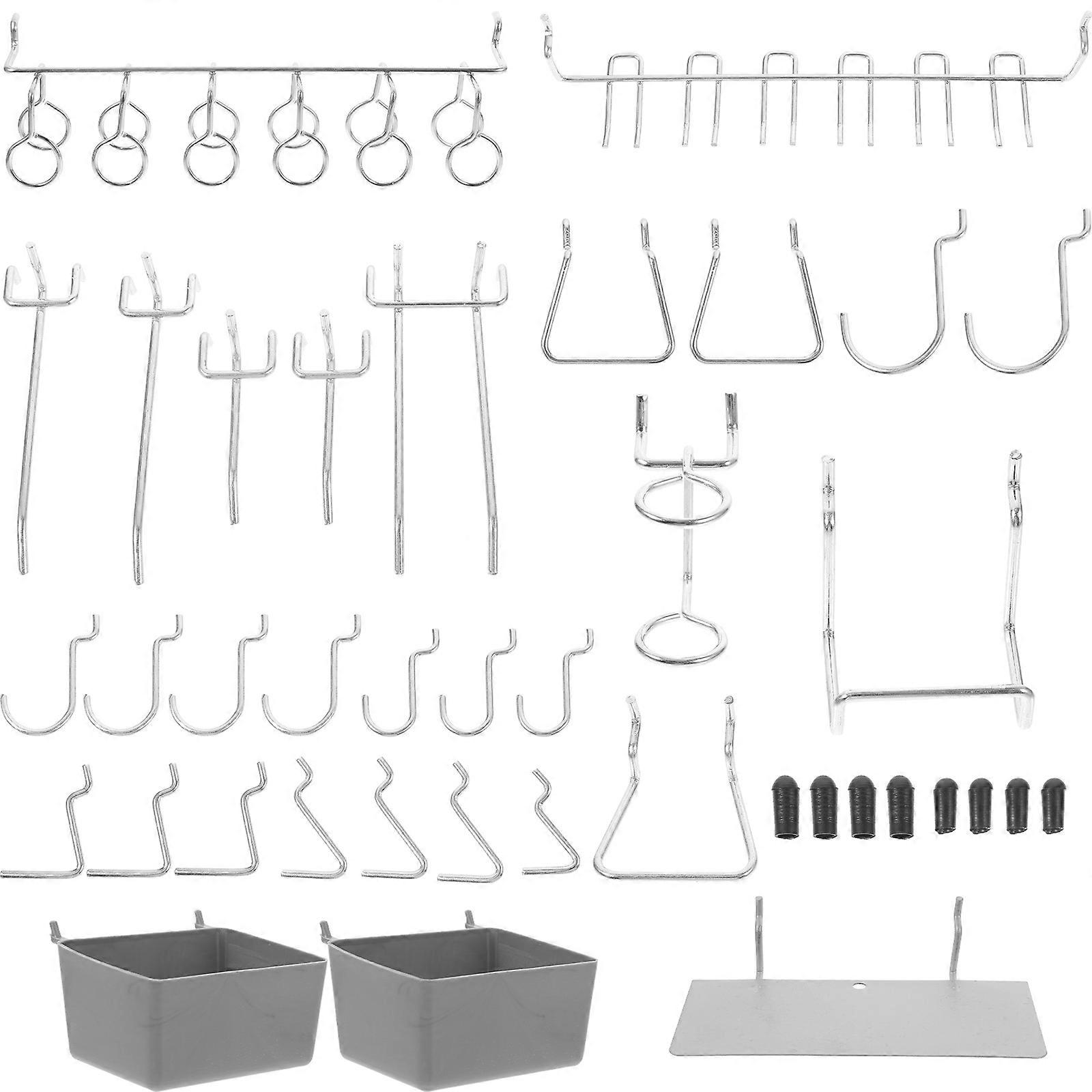 140pcs Peg Board Organizer Peg Board Hooks Set Peg Board Organizing Accessories