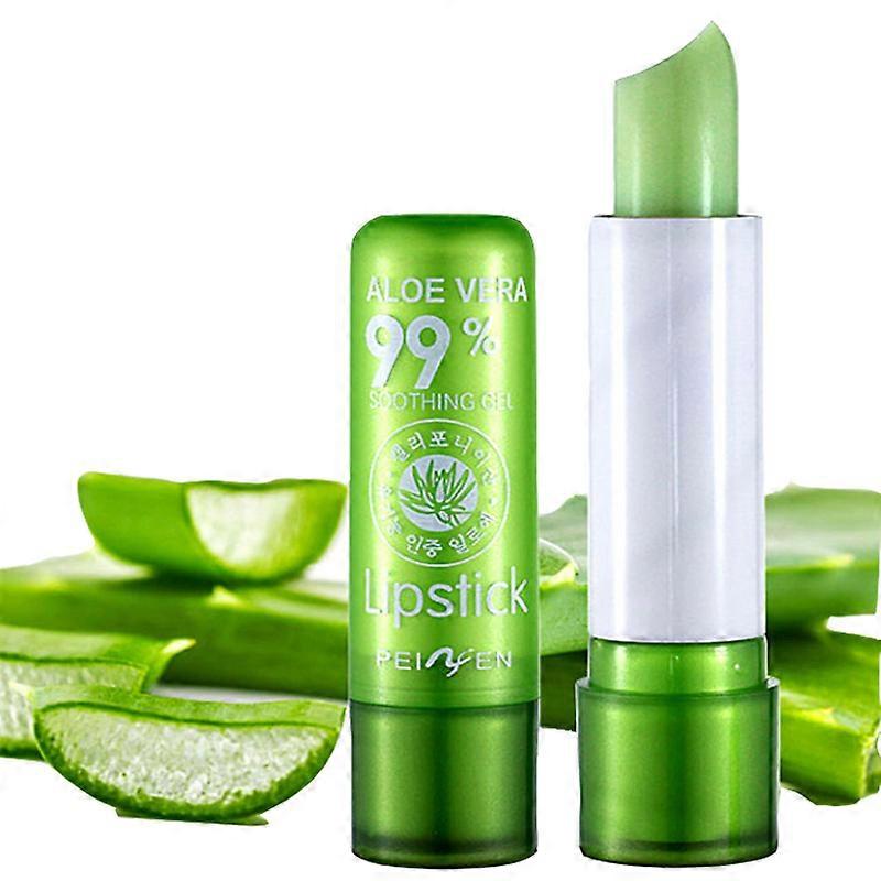 Aloe Vera Lip Balm, With Color Changing, Moisturizing, Long Lasting, Temperature Proof, 1 Piece,