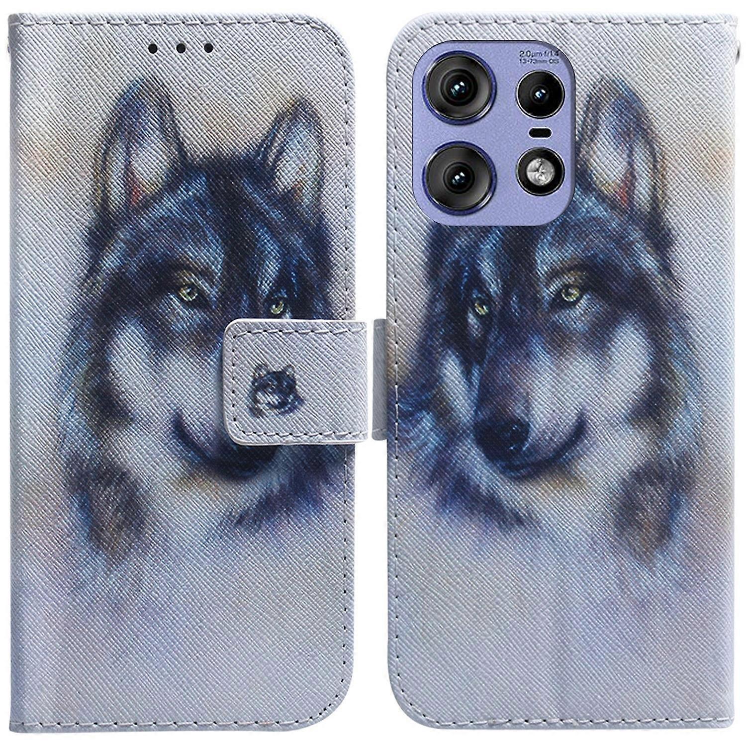 Drawing Leather Case For Motorola Edge 50 Pro