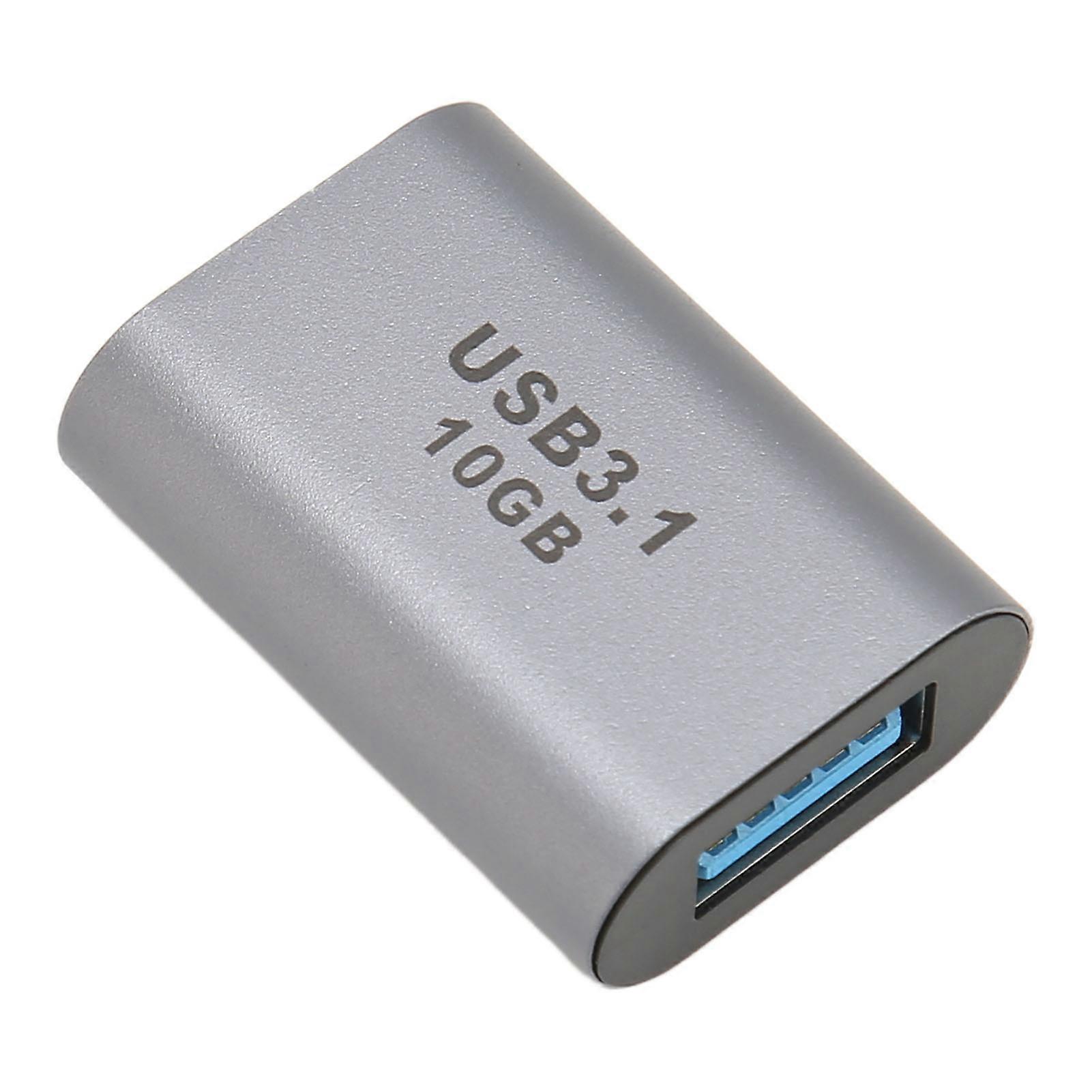 USB 3.1 to Type C Adapter Female to Female 10Gbps Plug and Play USB A to USB C Adapter for Phone Laptop