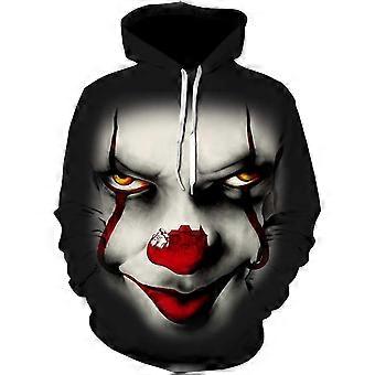 Sweat à Capuche Imprimé 3D Style Clown Horreur - Homme/Femme/Enfant - Streetwear Décontracté