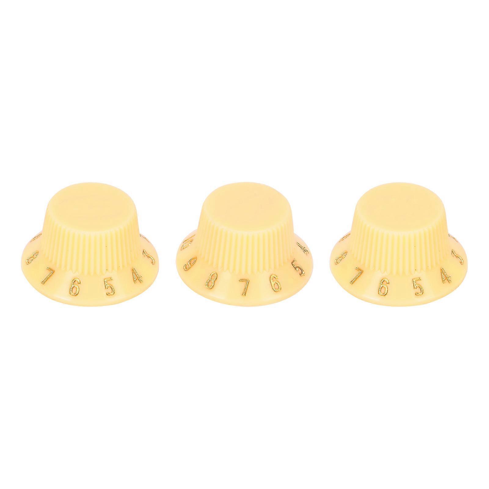 3Pcs Plastic Guitar Knobs Volume Tone Control Musical Instrument Adjustment Accessories
