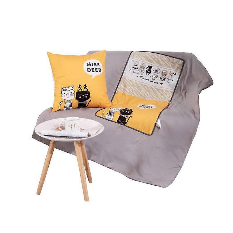 Pillow And Quilt Car Cushion Dual-use Office Lunch Break Folding Summer Nap Quilt