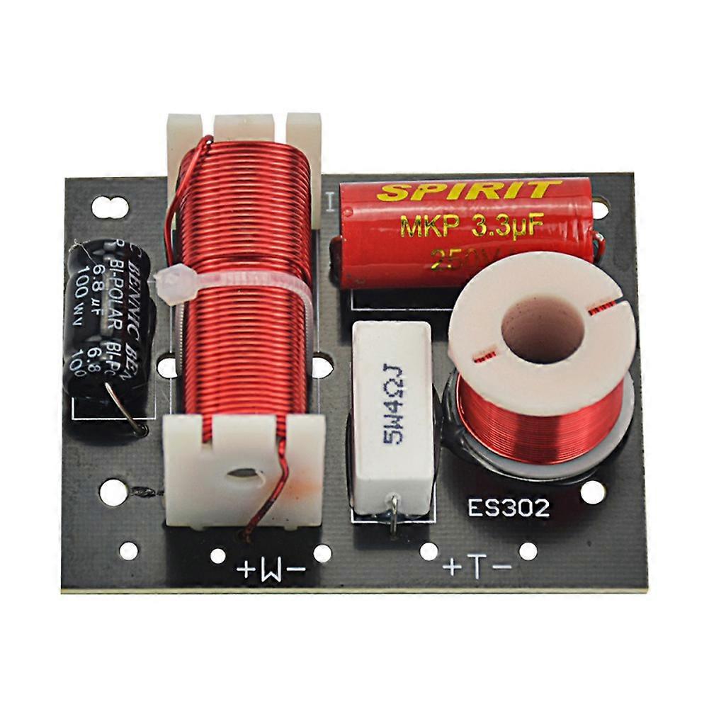 ES302 2 Ways Audio Speaker Crossover Treble+Bass Frequency Divider Crossovers Speaker Filters DIY f