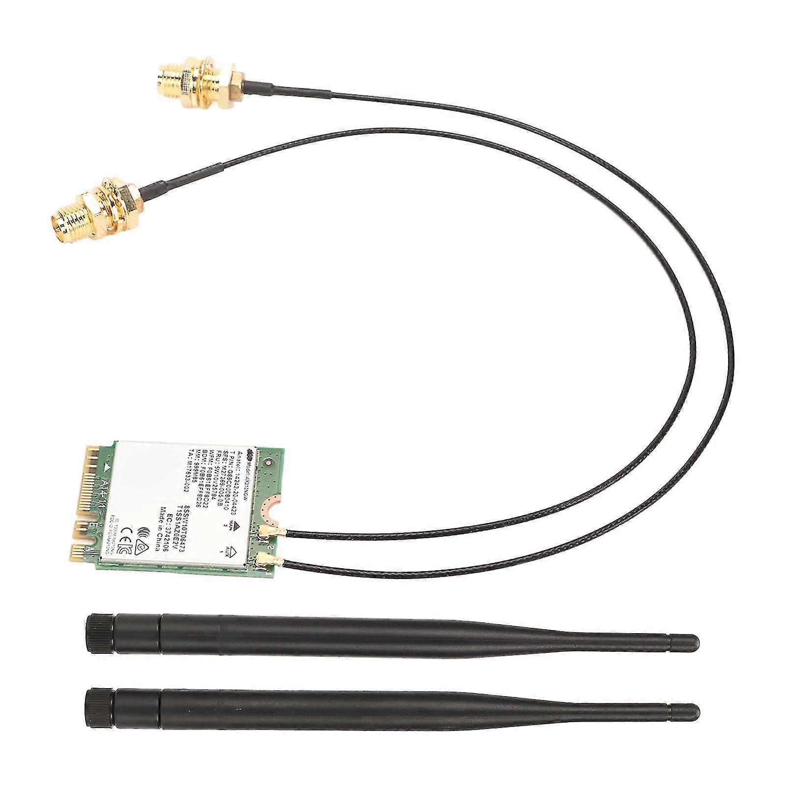 KINCJON Wireless Network Card Gigabit Tri Band WiFi 6 Generation 802.11AX Standard 6GHz 5GHz 2.4GHz M.2 NGFF Wireless Card Module-YM