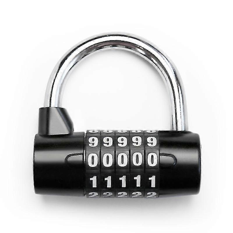 5 Monogram Padlock Anti-theft Combination Padlock Black
