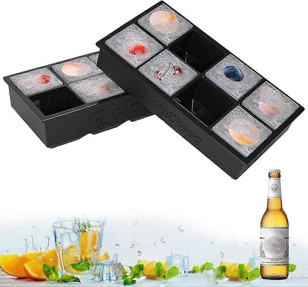 Ice cube molds silicone XXL ice cube tray ice cube tray 2 pack ice cube tray 5 cm large ice balls