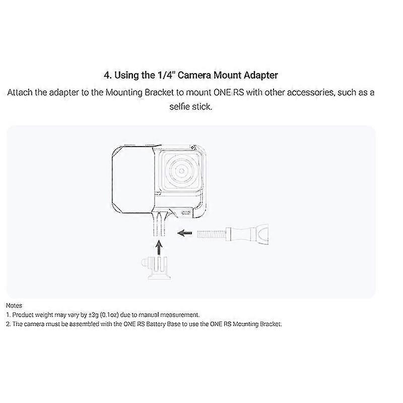 For One R S Mounting Bracket Sports Camera / Panoramic Camera Accessories