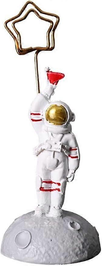 Astronaut Card Holder Resin Photo Memo Position Number Holder Holder Small Clip Holder for Wedding Party Desk (Color : E, Size
