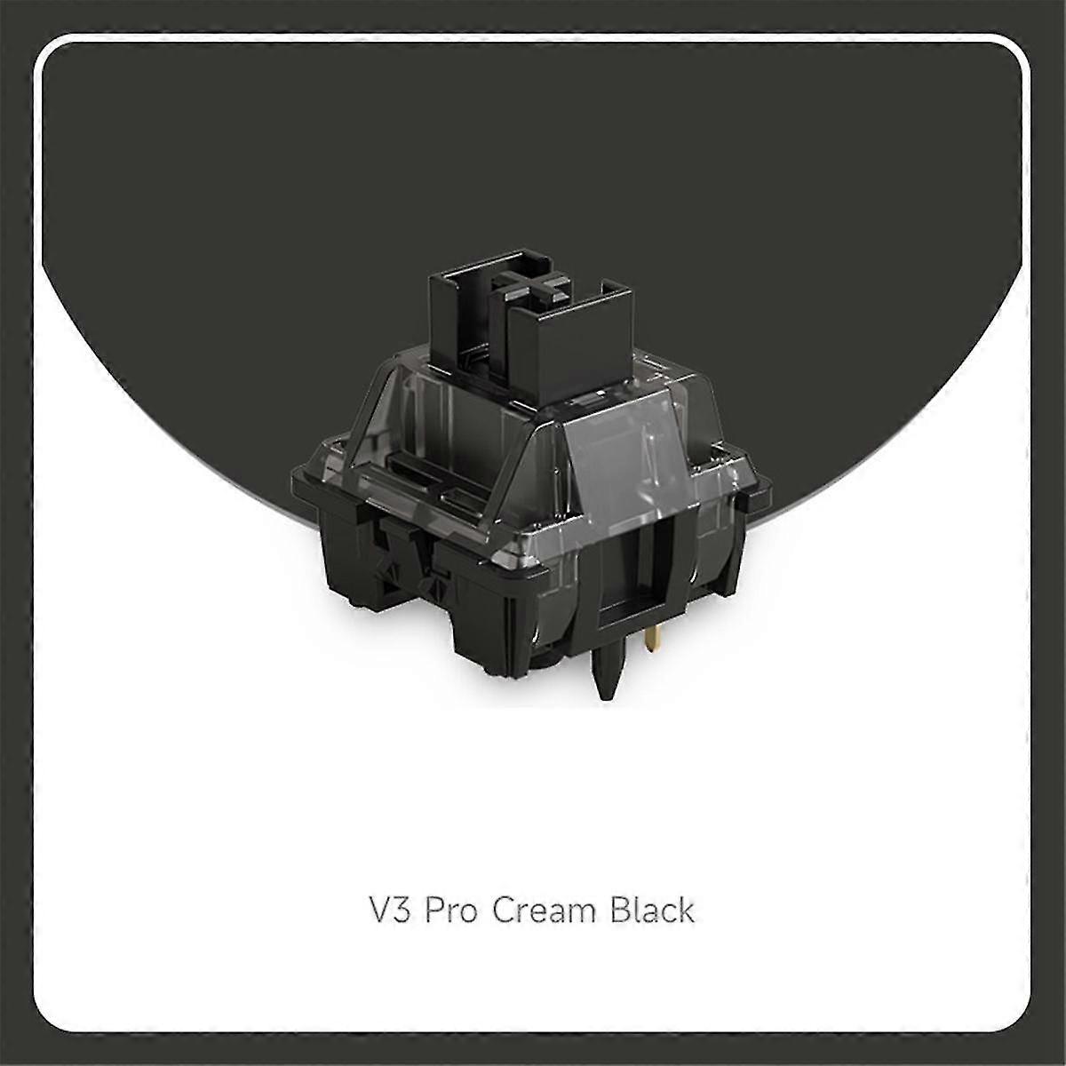 45pcs V3 Pro Cream Black Switches 5 Pin 55gf Linear Switch With Dustproof Stem Compatible With Mx Mechanical Keyboard